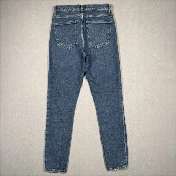 Agolde Nico Button Fly Jeans Women’s 26 Blue Denim Stretch Medium Wash A093-1370 - Picture 10 of 11